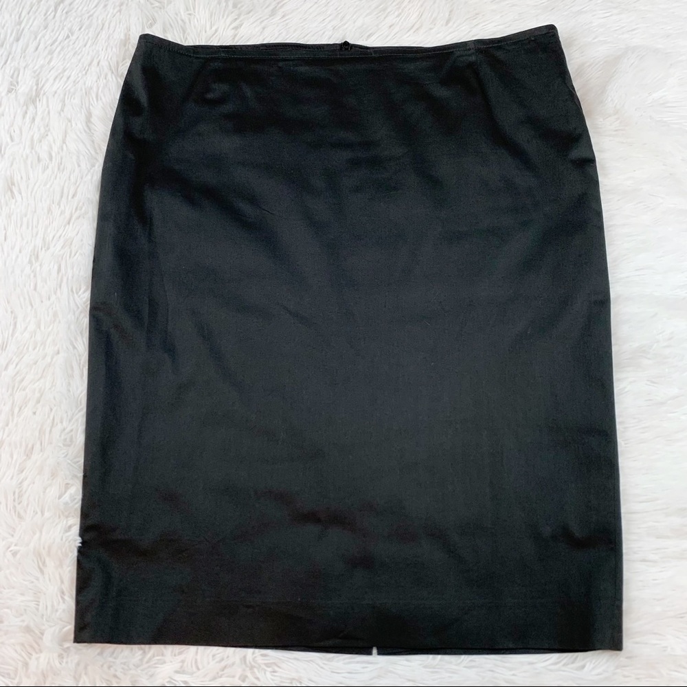 Escada women's size 8 black pencil skirt solid workwear